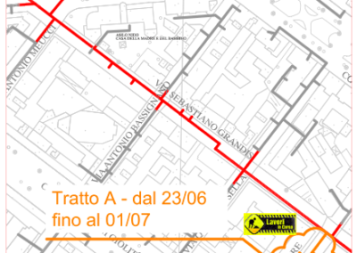 Dettaglio cantieri - teleriscaldamento a Cuneo - scavo A - 23 giugno
