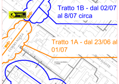 Dettaglio cantieri - teleriscaldamento a Cuneo - scavo 1A - 23 giugno
