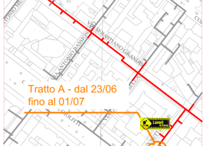 Dettaglio cantieri - teleriscaldamento a Cuneo - scavo A - 30 giugno