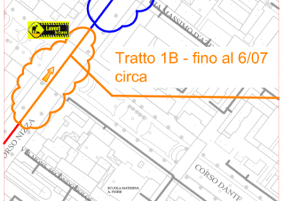 Dettaglio cantieri - teleriscaldamento a Cuneo - scavo 1A - 30 giugno