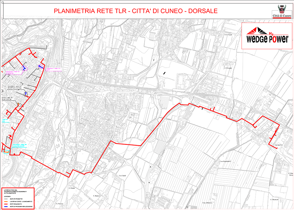 Avanzamento cantieri - dorsale - 19 luglio 2019 - Wedge Power - teleriscaldamento a Cuneo